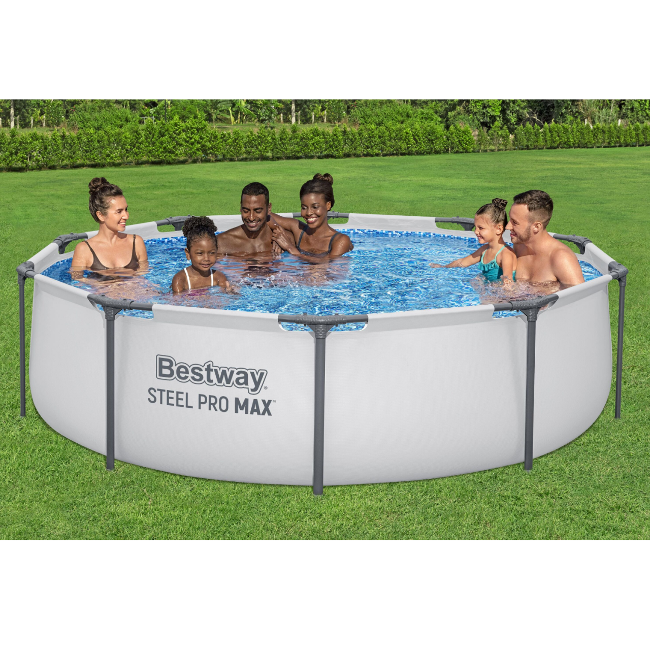 Bestway 56406 Steel Pro MAX Frame Pool Swimming Pool Schwimmbad Garten Ø305x76cm