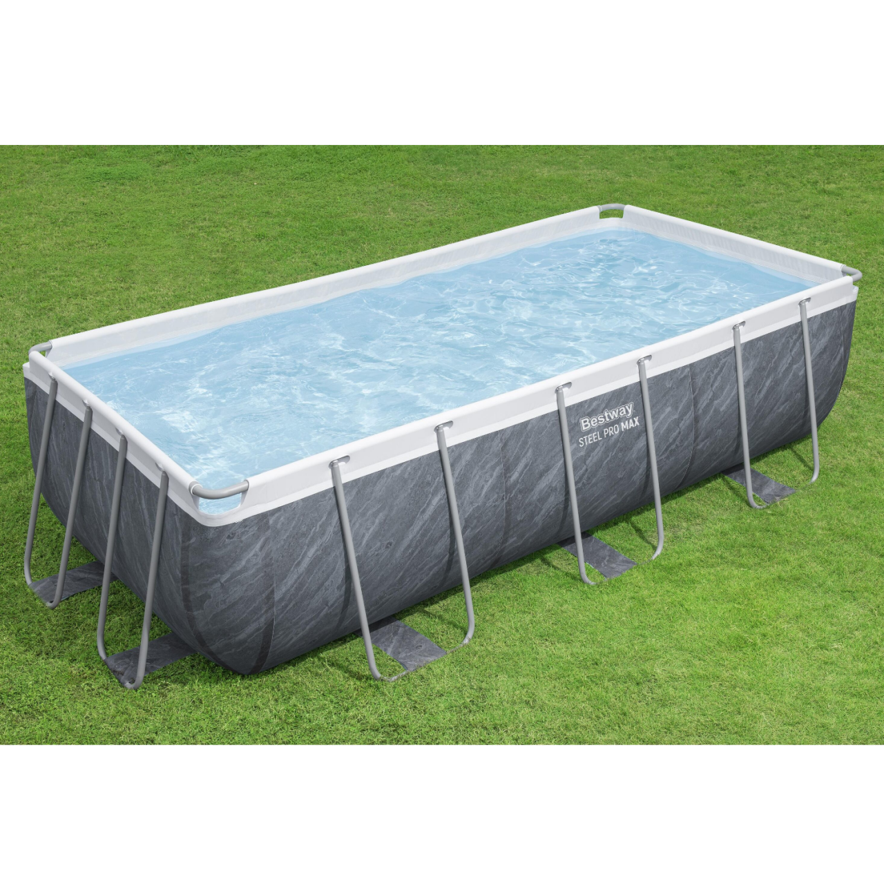Bestway 56721 Frame Pool Power Steel Swimmingpool 404x201x100cm Komplett-Set