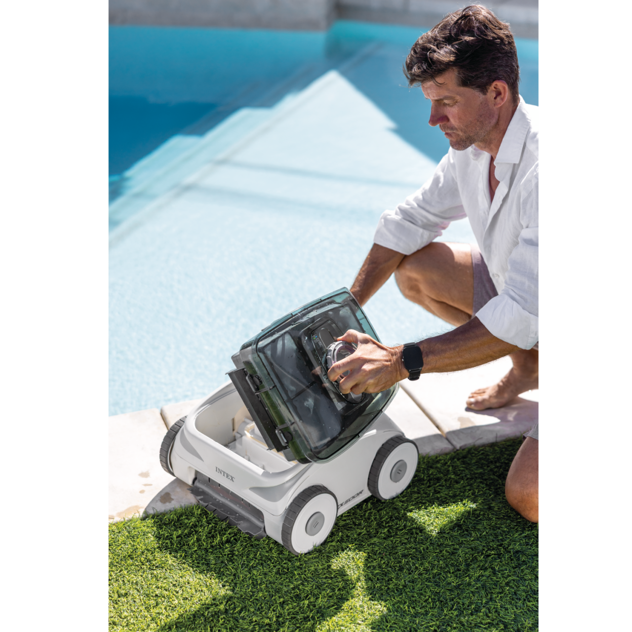 Intex 28624 Auto Pool Cleaner ZX500R Automatischer Poolreiniger kabellos