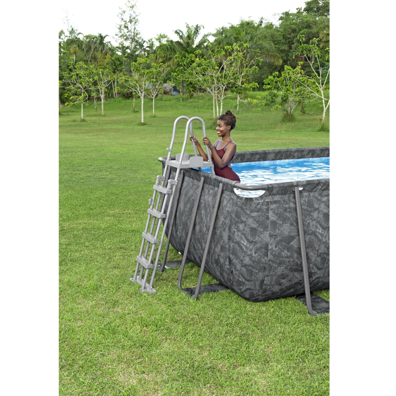 Bestway 561KA APX365 Frame Pool Komplett-Set 549x274x132cm, Winterfestes