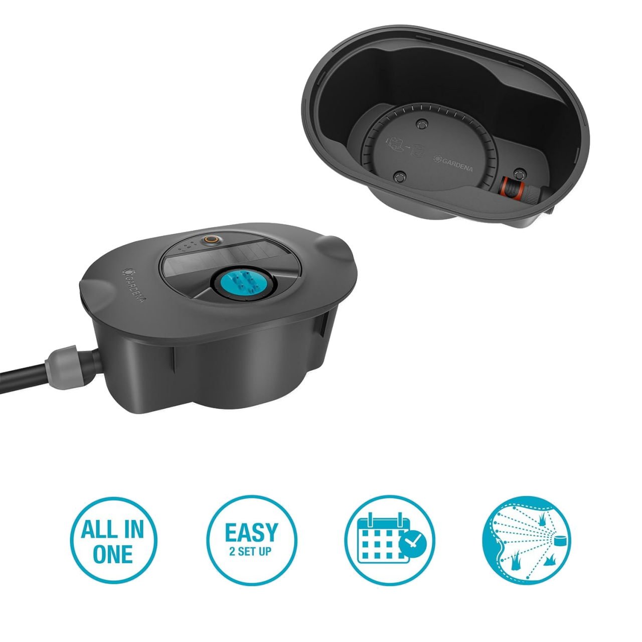Gardena 16010-20 AquaPrecise Komplett-Set Pipeline Bewässerungssystem bis 320 m²