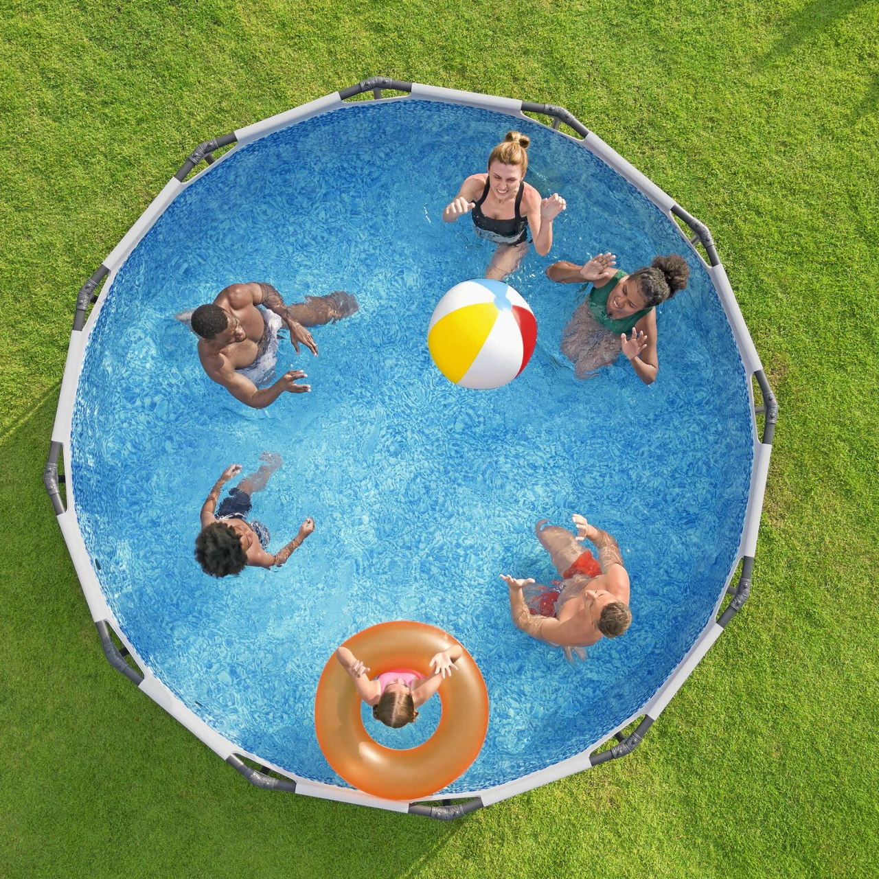 Bestway 56418 Frame Pool Steel Pro Set 366x100 cm mit Filterpumpe 2.006l/h