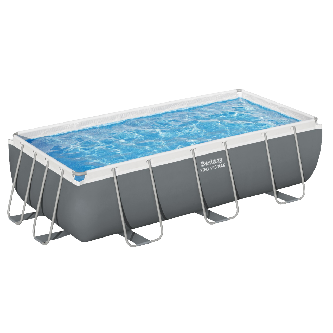 Bestway 56441 Frame Pool mit Filterpumpe Leiter Swimmingpool Set 404x201x100cm