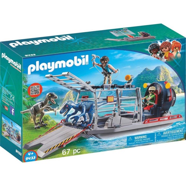 Playmobil 9433 Propellerboot mit Dinokäfig