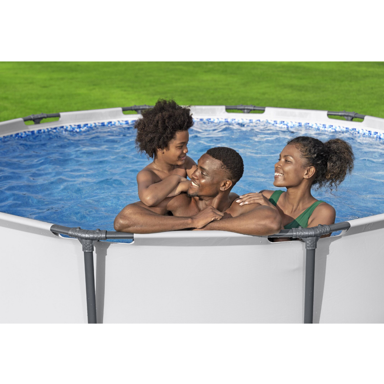 Bestway 56418 Frame Pool Steel Pro Set 366x100 cm mit Filterpumpe 2.006l/h