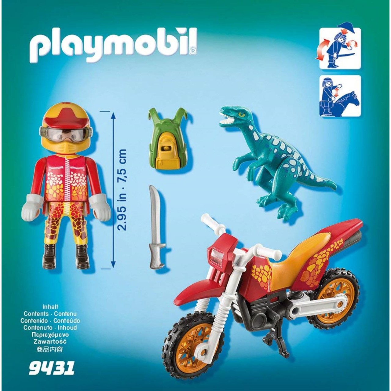 Playmobil 9431 Motocross-Bike mit Raptor