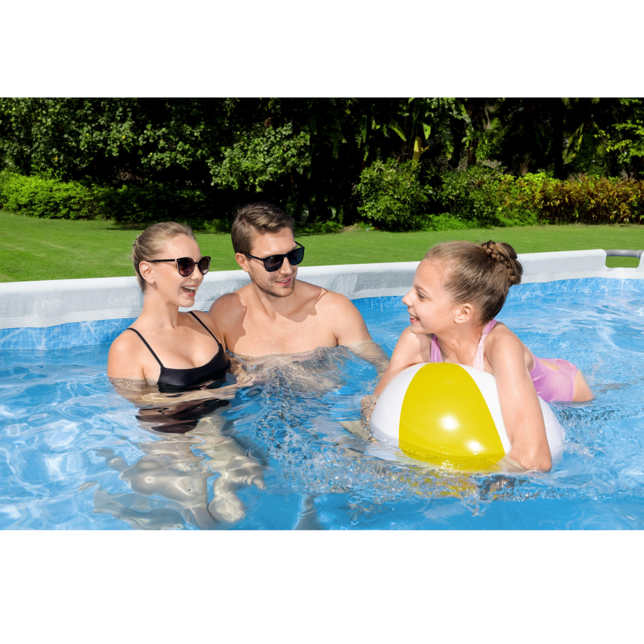 Bestway 56457 Power Steel Frame rechteckig Komplett-Set 412x201x122 cm