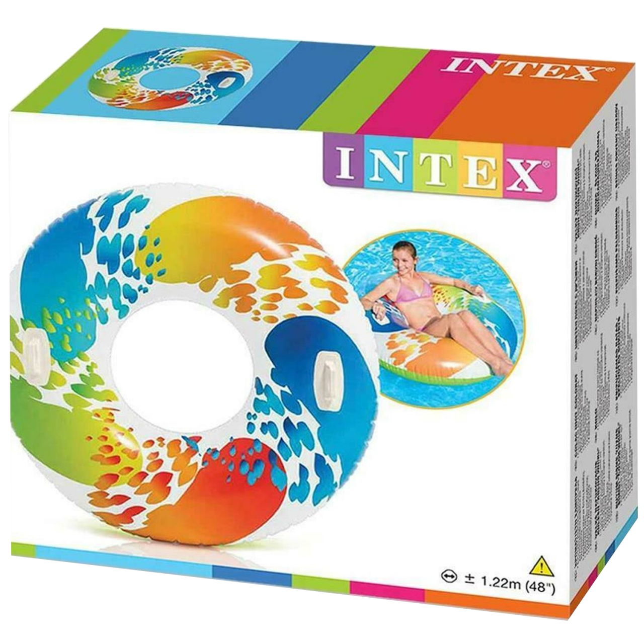 Intex 58202 - Schwimmreifen Color mit Griff 3P free