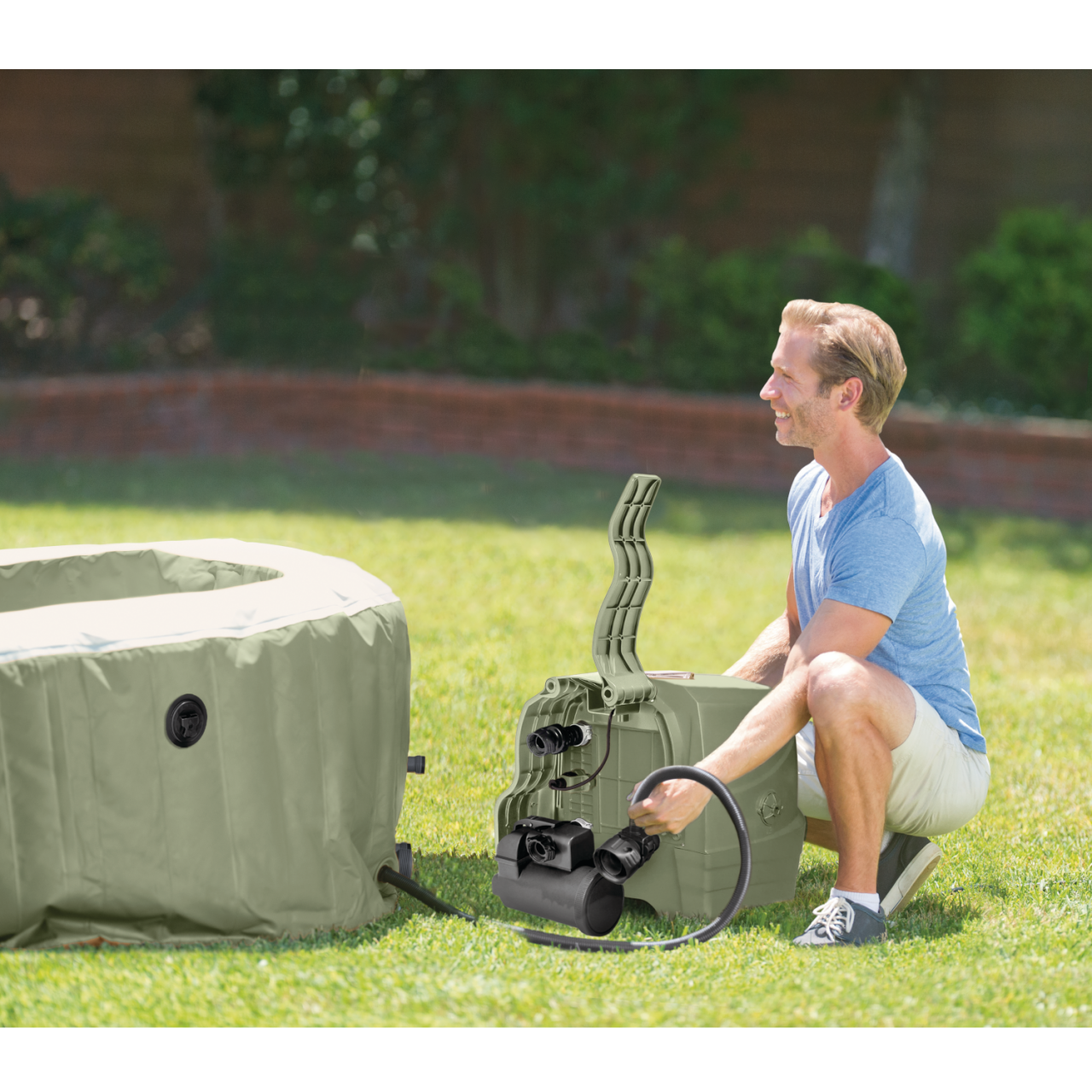 Intex 28428 Whirlpool Pure SPA Bubble Massage 216x71 cm aufblasbar 6 Personen