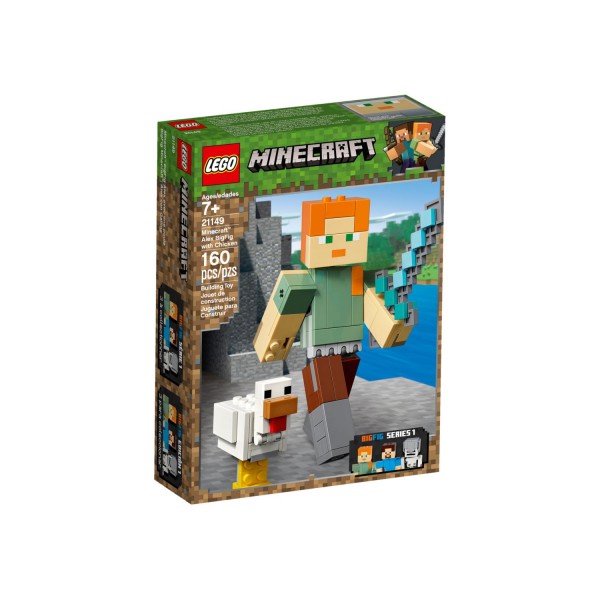 LEGO MINECRAFT 21149 Minecraft-BigFig Alex mit Huhn