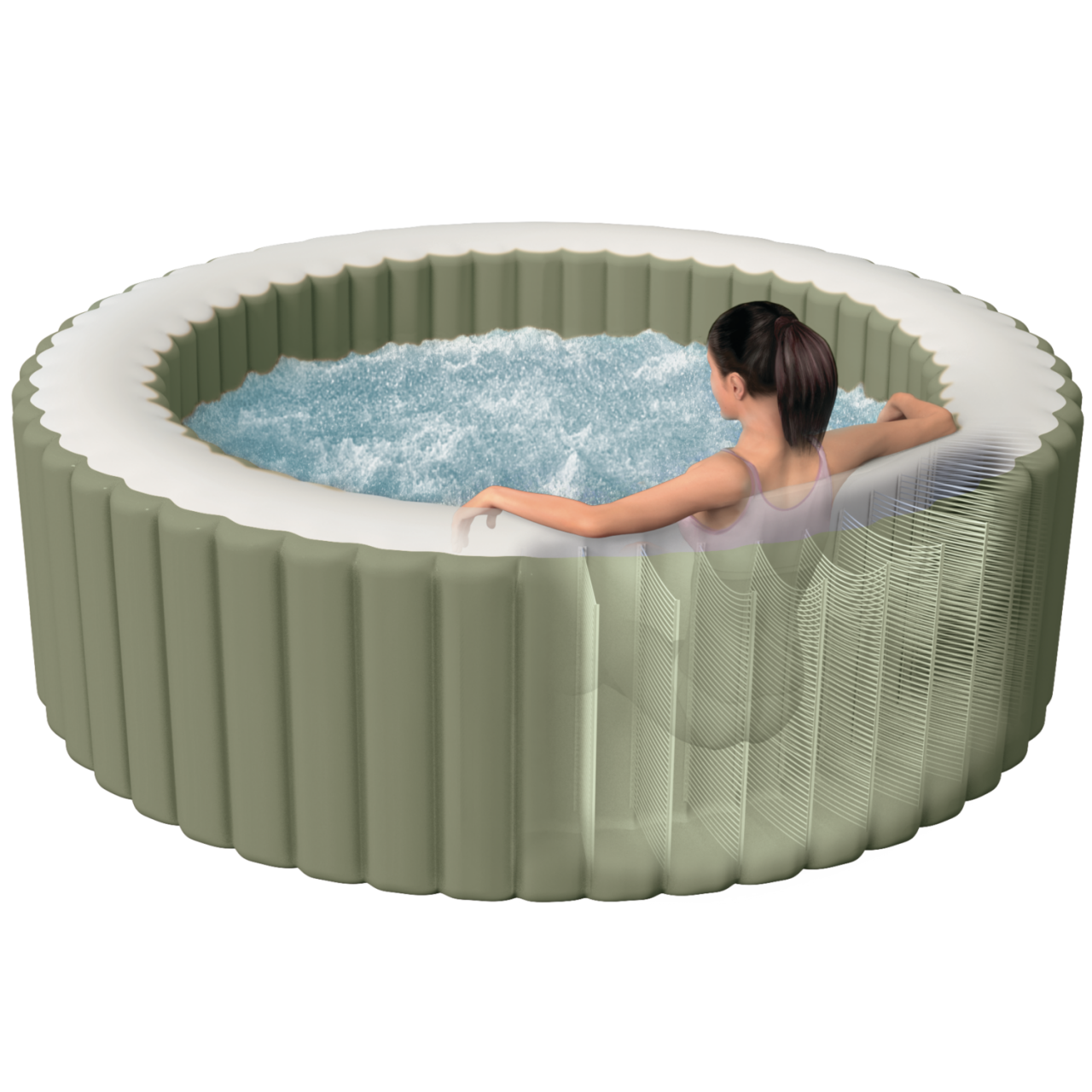 Intex 28428 Whirlpool Pure SPA Bubble Massage 216x71 cm aufblasbar 6 Personen