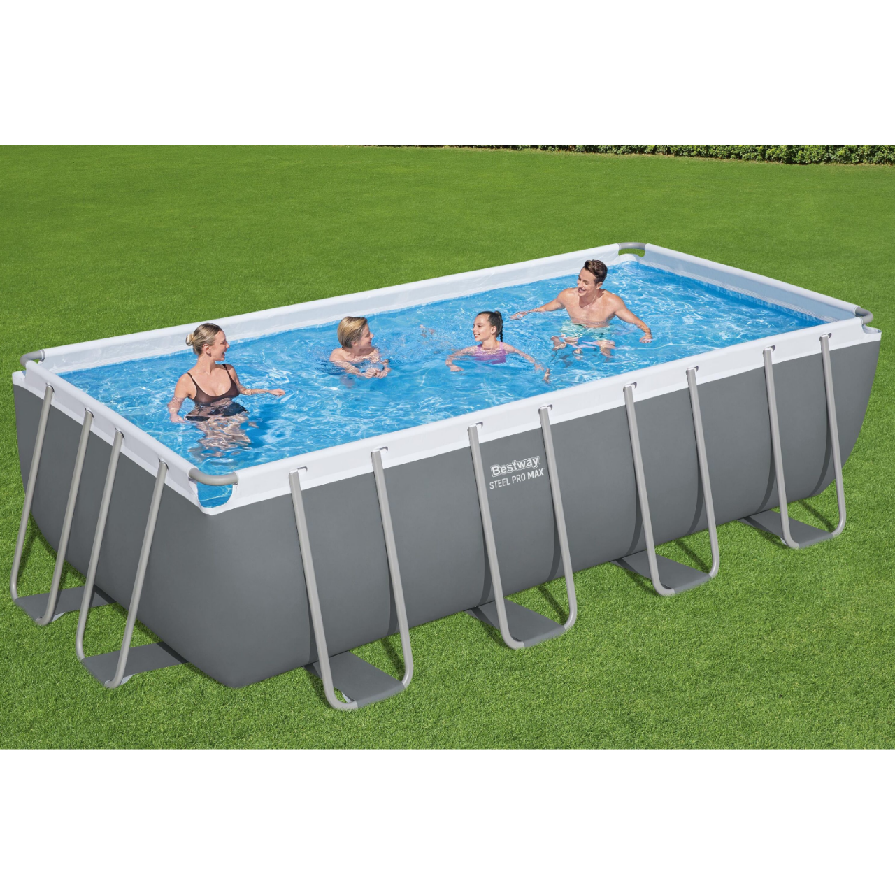 Bestway 56670 Power Steel Rectangular Frame Pool Set 488x244x122cm