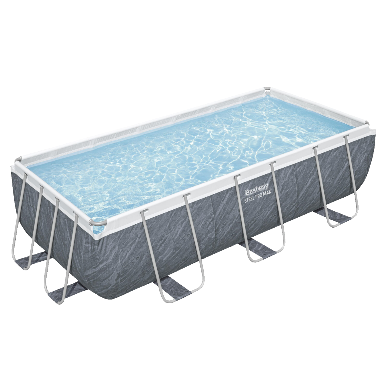 Bestway 56721 Frame Pool Power Steel Swimmingpool 404x201x100cm Komplett-Set
