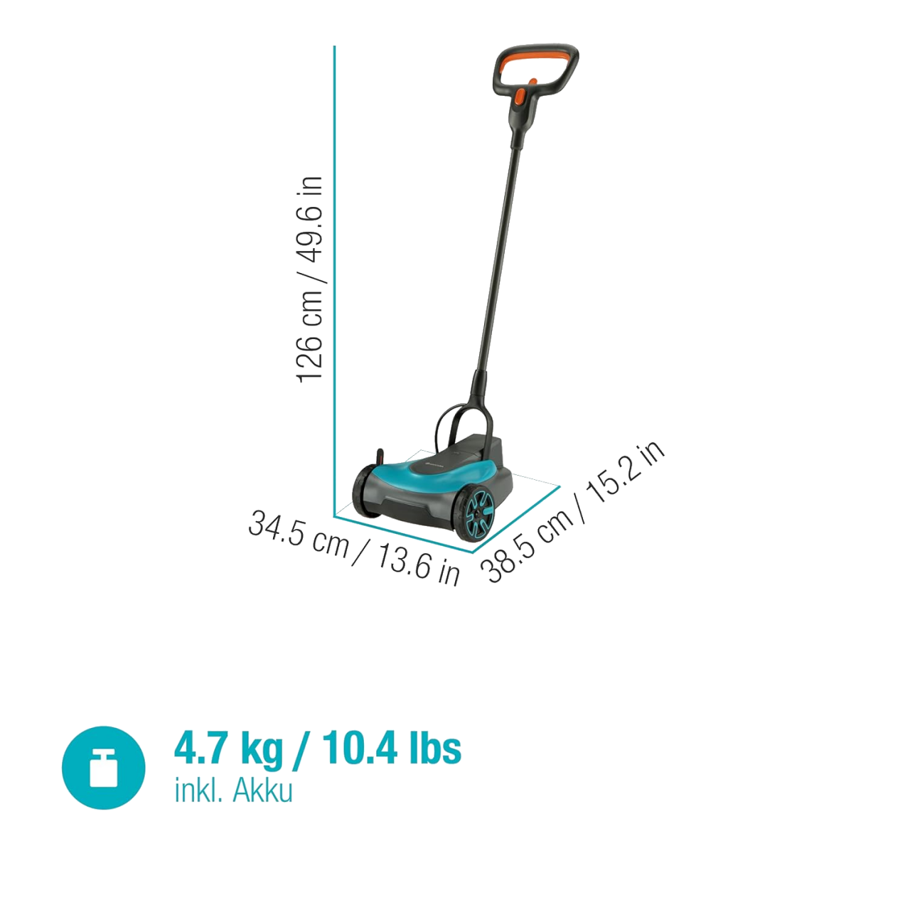 Gardena 14620-20 Akku-Rasenmäher HandyMower 22/18V P4A Ready-To-Use Set Mäher