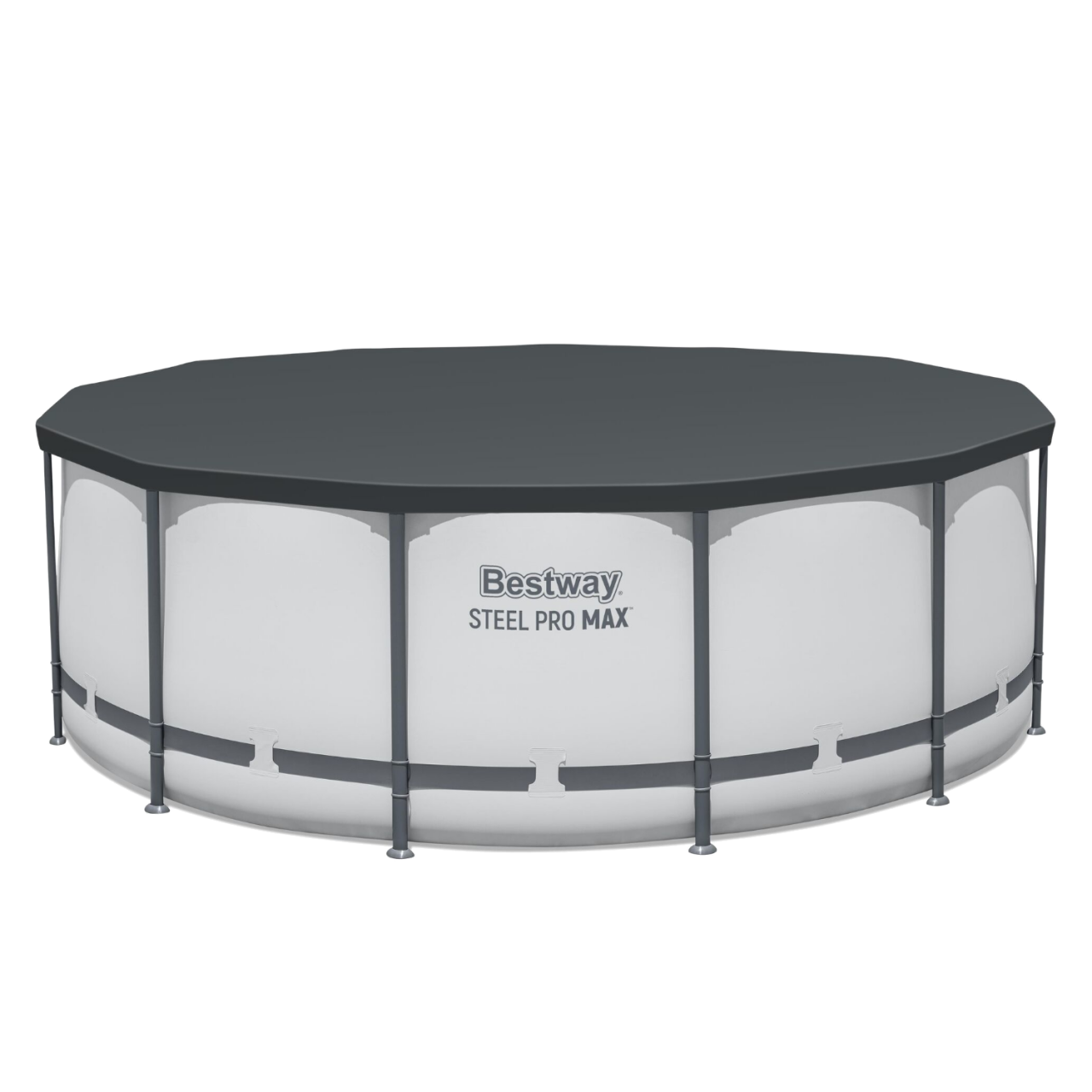 Bestway 5618W Frame Pool Steel Pro MAX Swimmingpool rund Ø396x122cm Komplett-Set