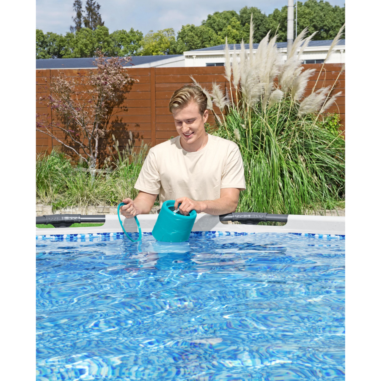 Bestway Reinigungsset Deluxe Pool mit Saugerkopf und Oberflächenskimmer 58237