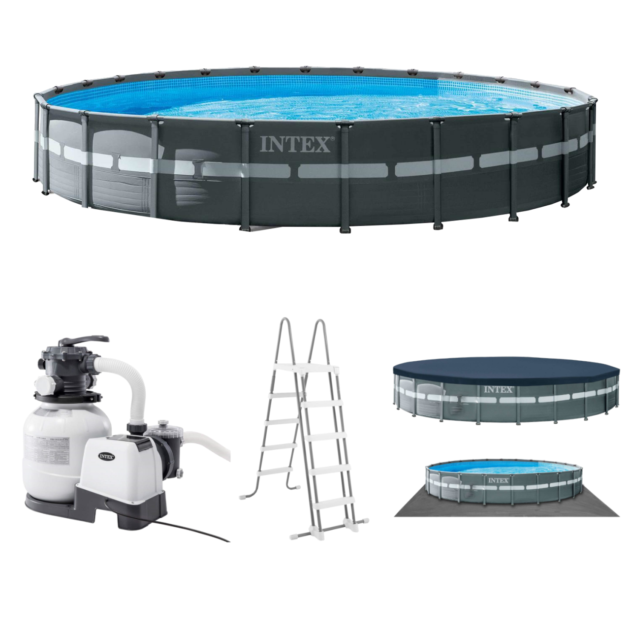 Intex Swimming Pool XTR Ultra Frame Pool Set Ø732x132cm Rondo Komplett-Set 26340