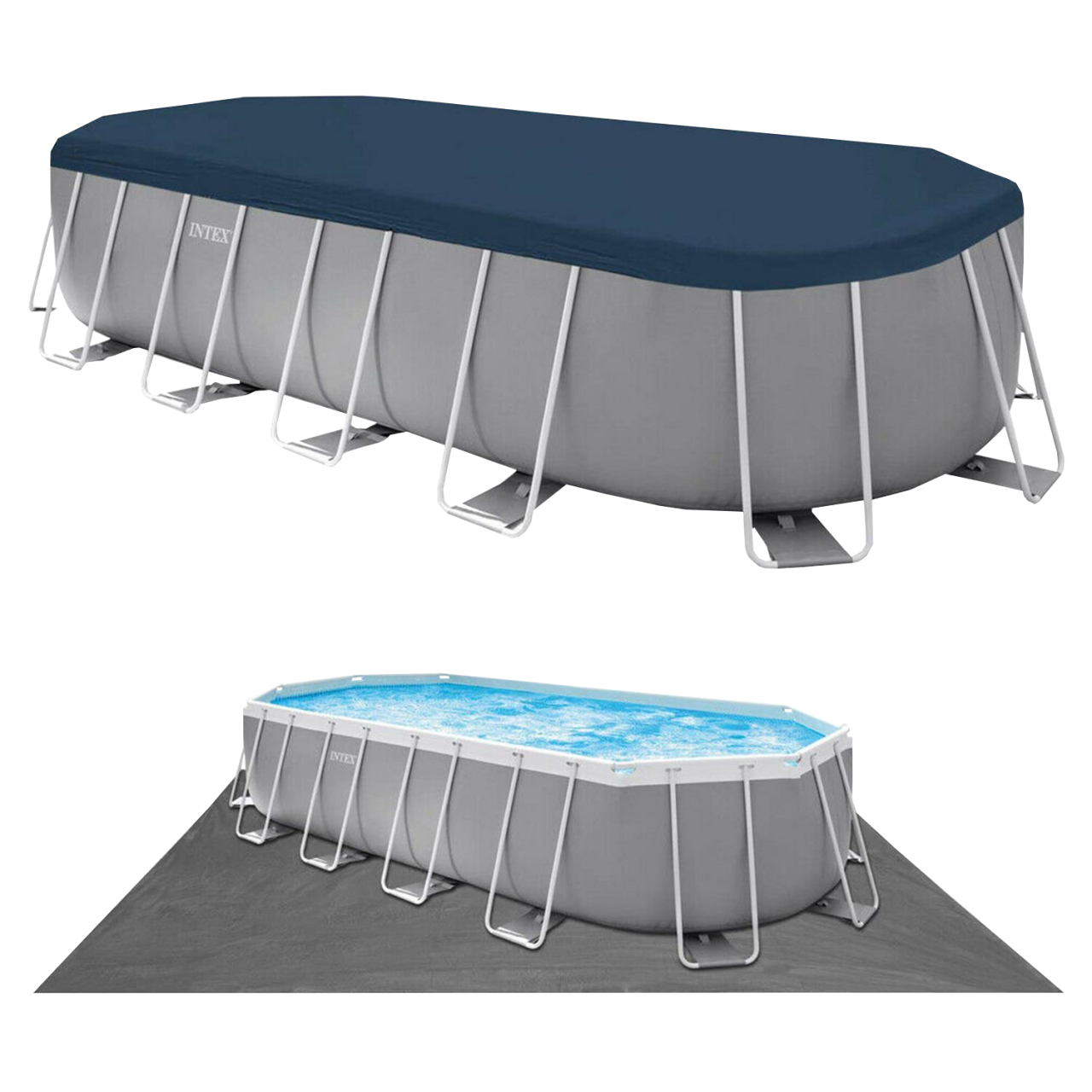 Intex Prism Frame Oval Pool Swimming Pool 503x274x122 cm Schwimmbad Filterpumpe