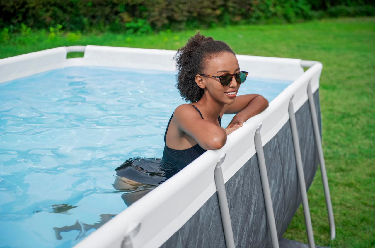 Bestway 56721 Frame Pool Power Steel Swimmingpool 404x201x100cm Komplett-Set