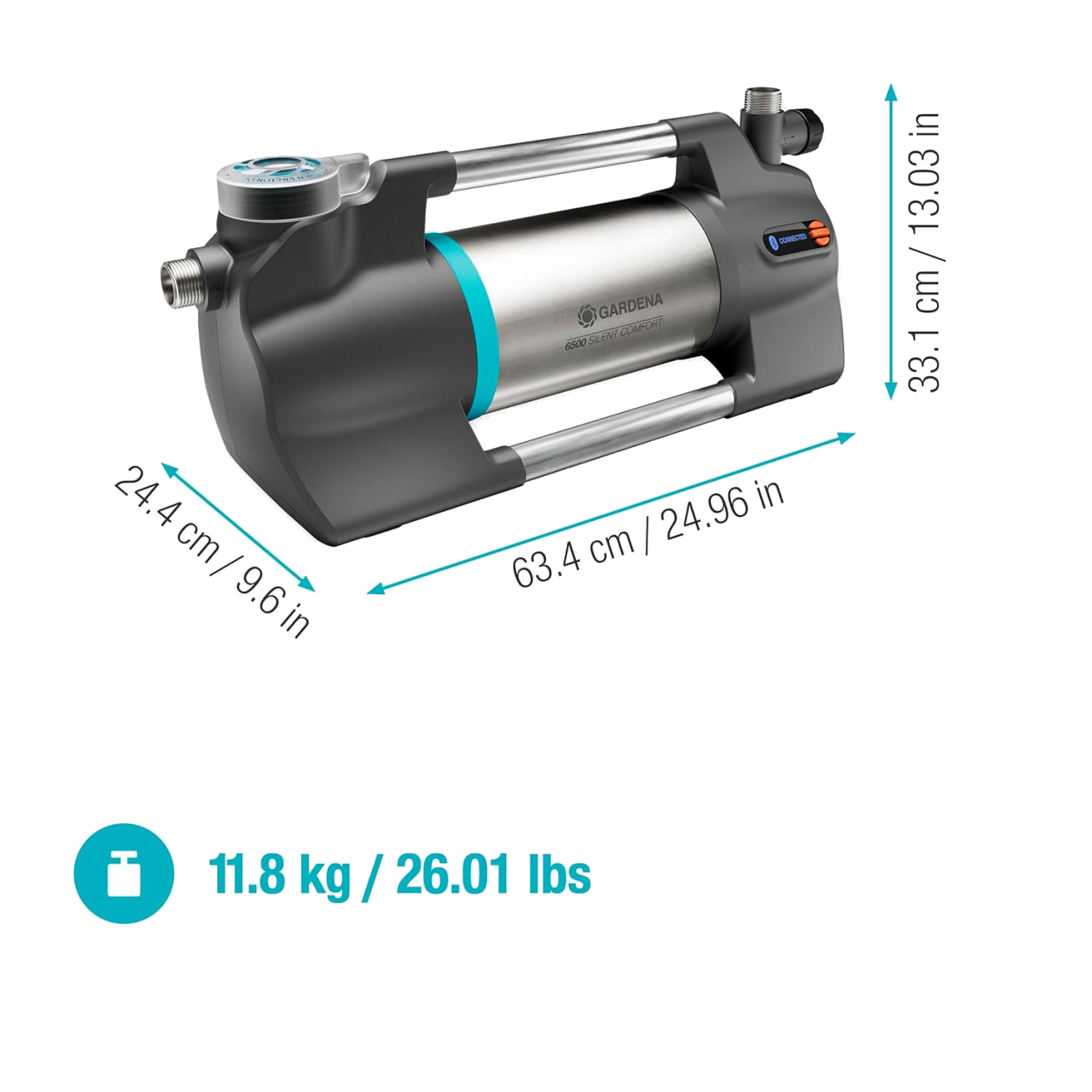 Gardena 9059-20 Gartenpumpe 6500 SilentComfort leise Bewässerungspumpe