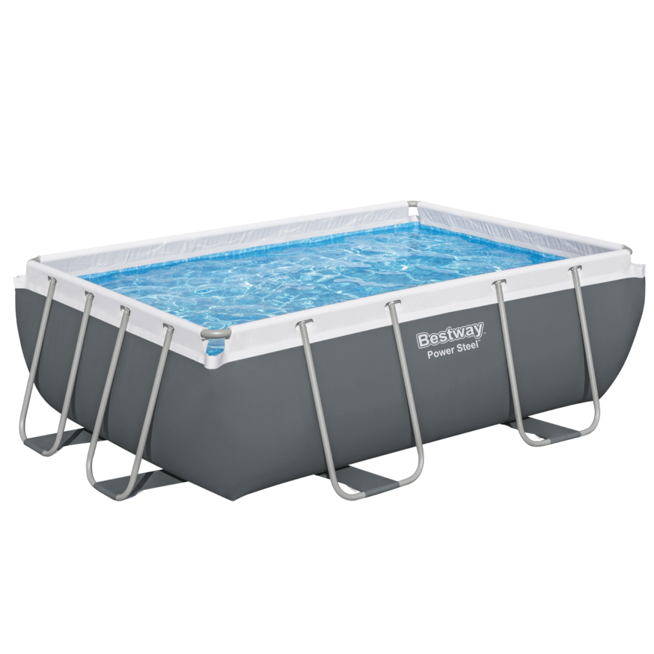 Bestway 56629 Frame Pool Schwimmbad mit Filterpumpe 282x196x84 cm rechteckig