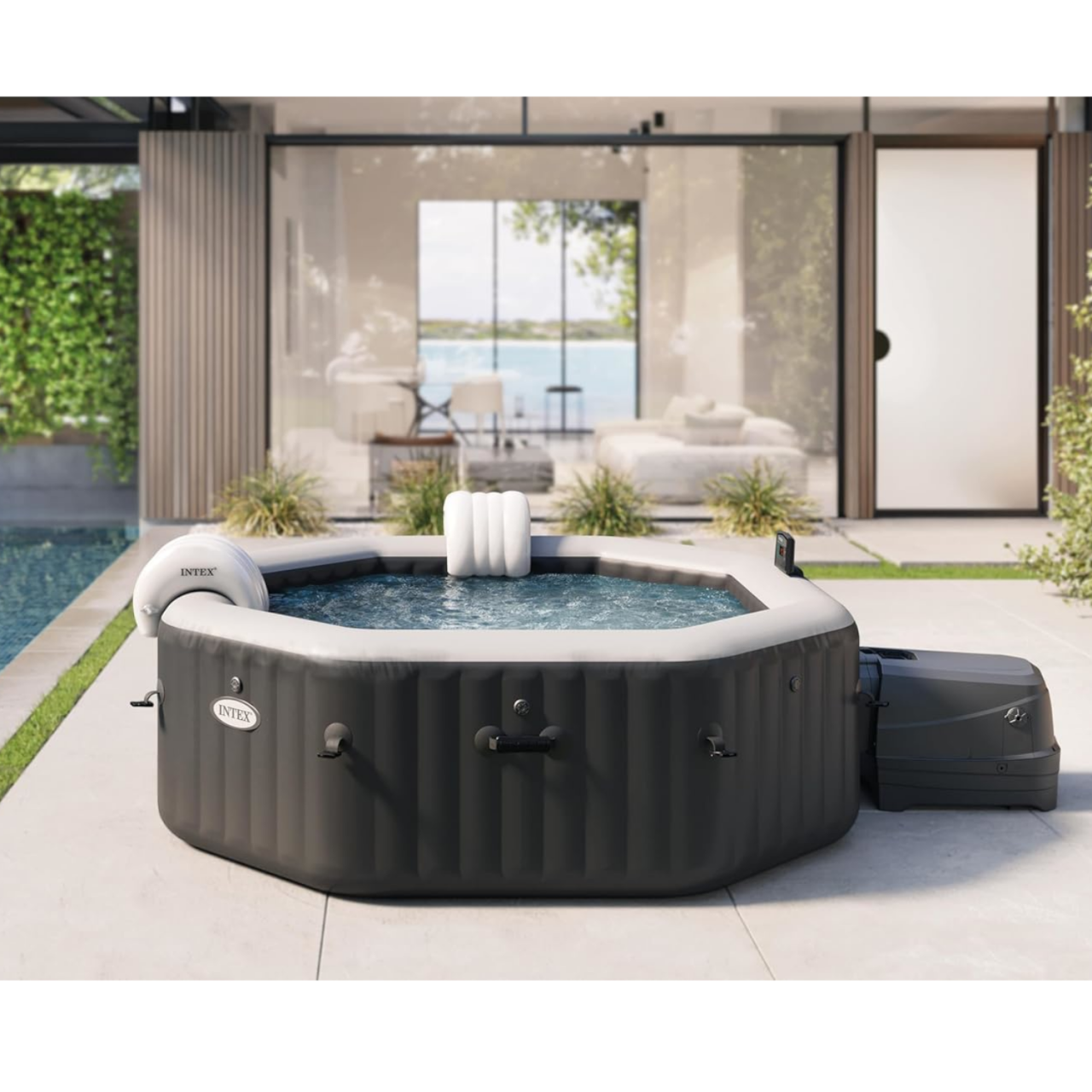 Intex 28462 Whirlpool Pure SPA Bubble Jet Massage aufblasbar 6 Personen