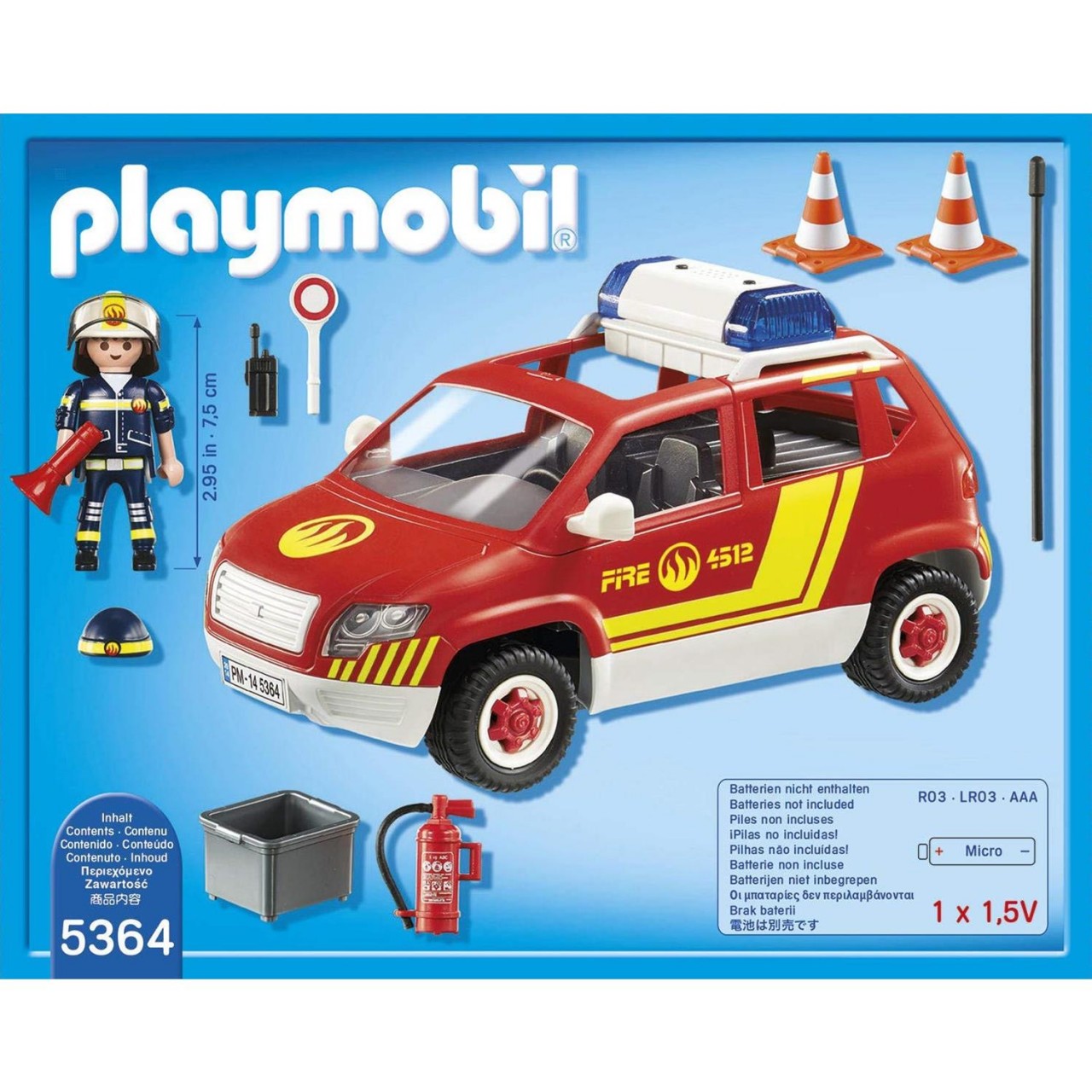 Playmobil 5364 Brandmeisterfahrzeug mit Licht und Sound