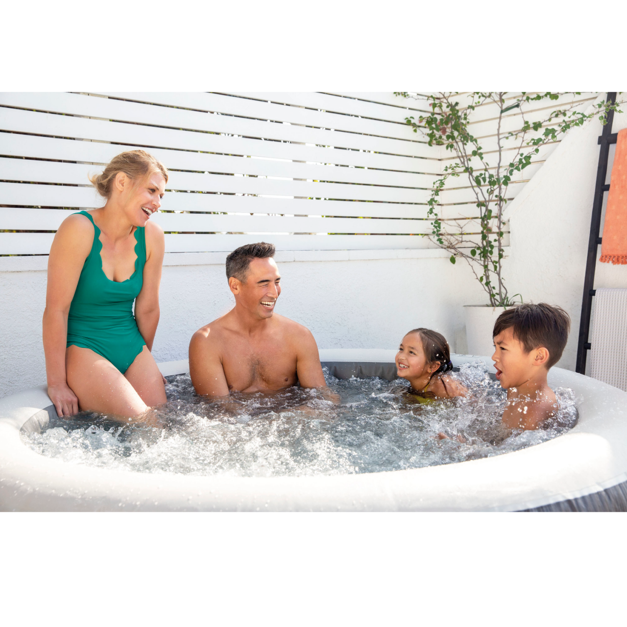 Intex 28440 Whirlpool Pure SPA Bubble Massage GreyWood 196x71 cm aufblasbar