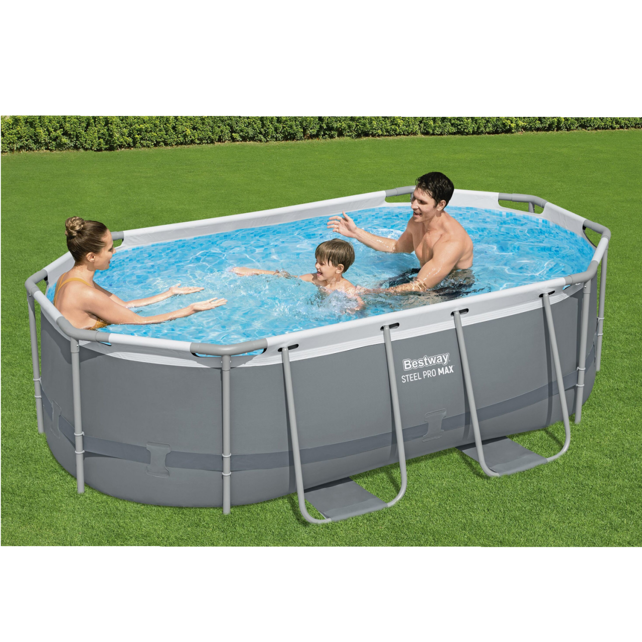 Bestway 5614A Power Steel Frame Pool Set Oval 305x200x84cm Pumpe
