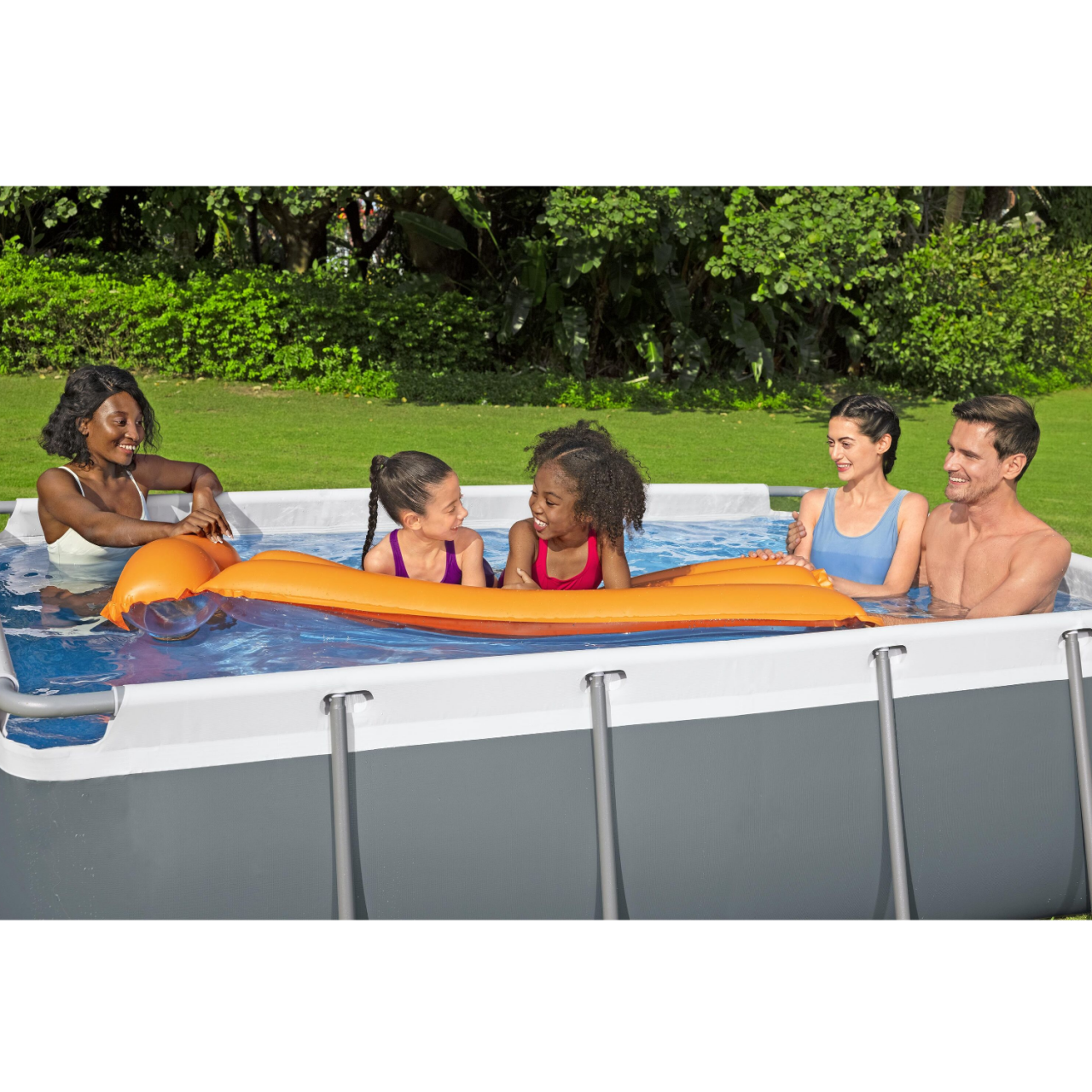 Bestway 56629 Frame Pool Schwimmbad mit Filterpumpe 282x196x84 cm rechteckig