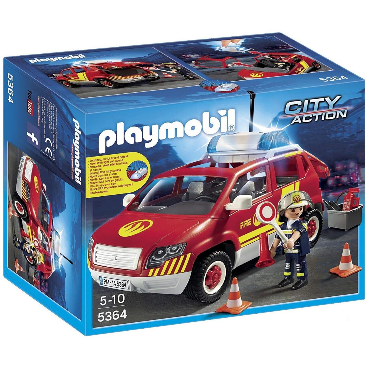 Playmobil 5364 Brandmeisterfahrzeug mit Licht und Sound