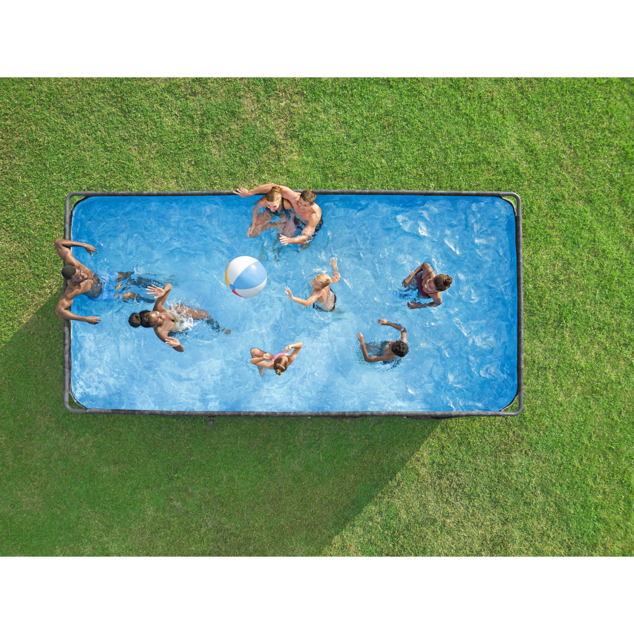Bestway 561KA APX365 Frame Pool Komplett-Set 549x274x132cm, Winterfestes