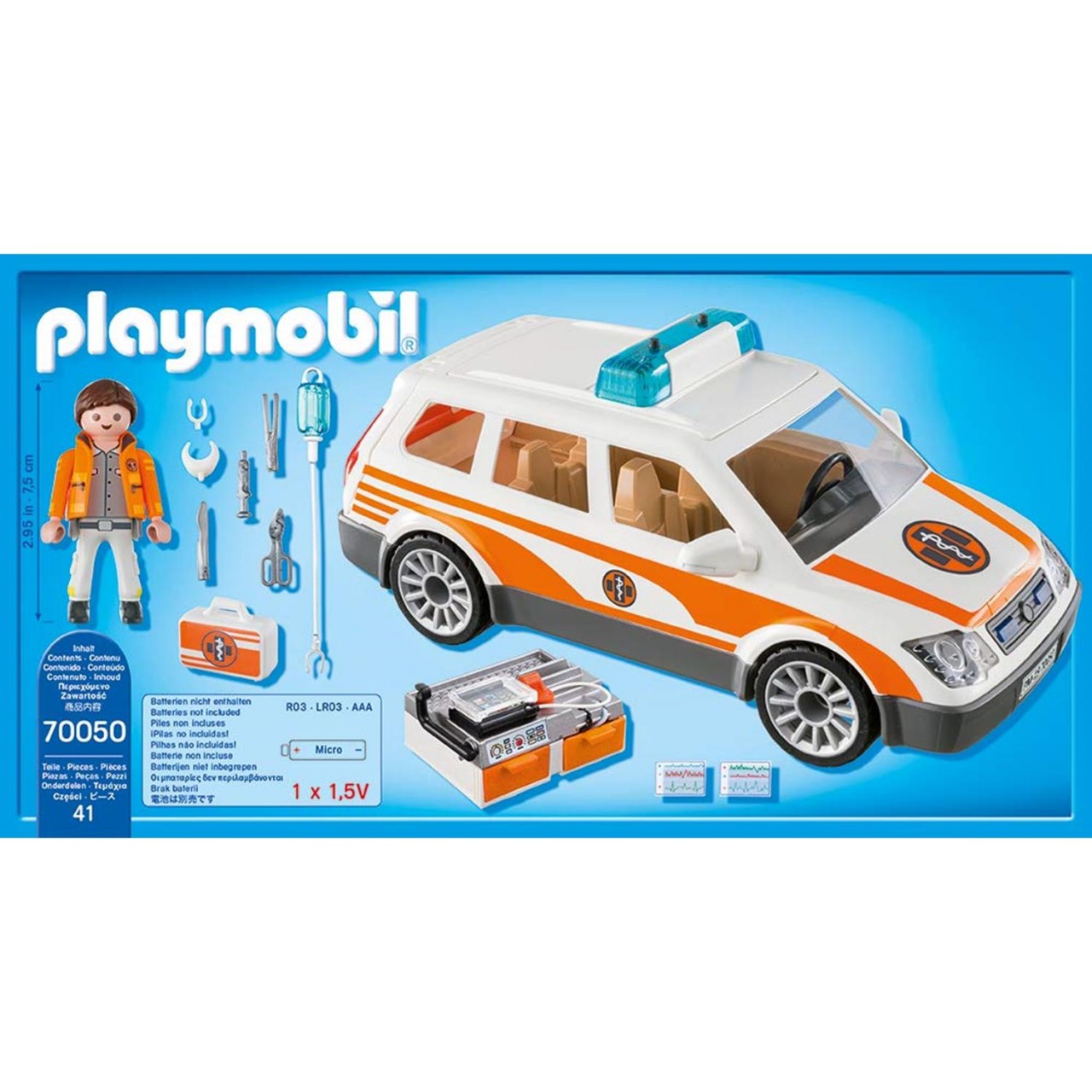 Playmobil 70050 Notarzt-PKW mit Licht und Sound