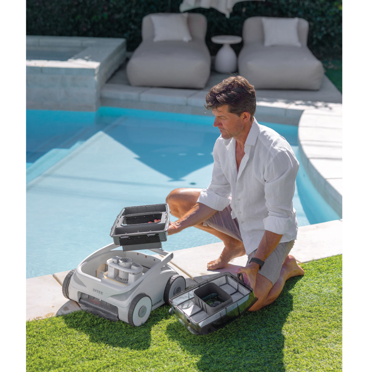Intex 28624 Auto Pool Cleaner ZX500R Automatischer Poolreiniger kabellos