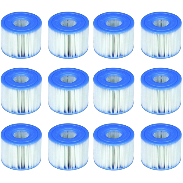 Intex 29001 Filterkartusche 12er Set für PureSpa Whirlpools S1 Ø 4,3 cm (innen)