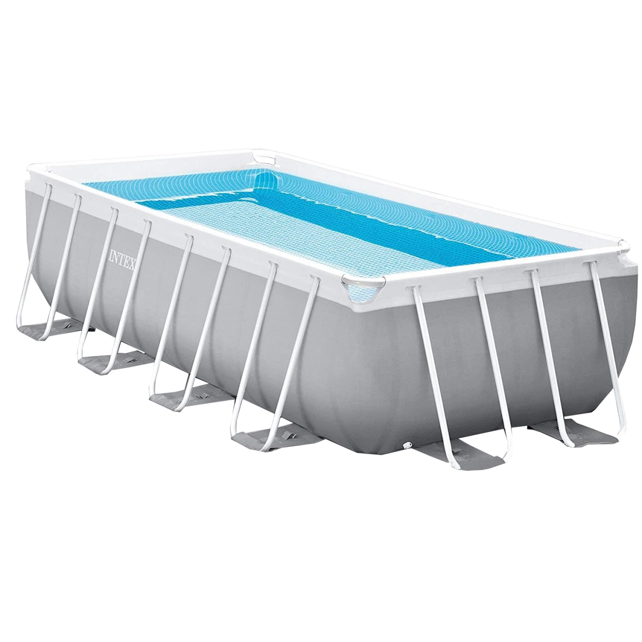 Intex Swimming Pool Set Frame Prism 488x244x107cm Pumpe Leiter Boden-Abdeckplane
