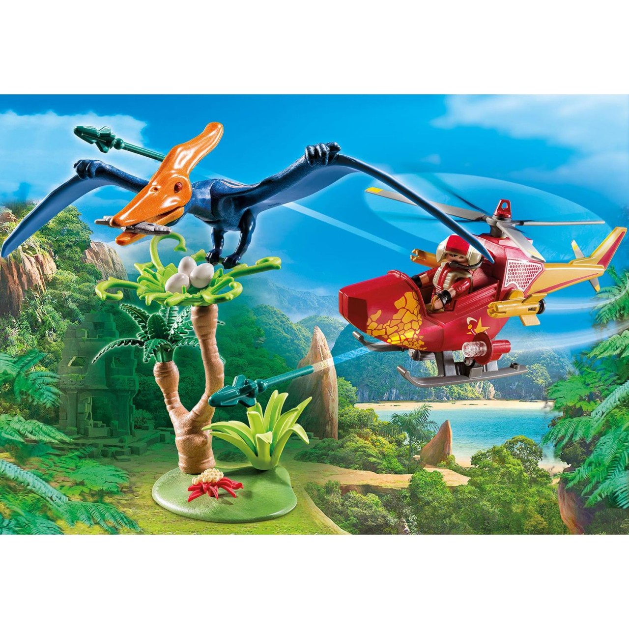 Playmobil 9430 Helikopter mit Flugsaurier