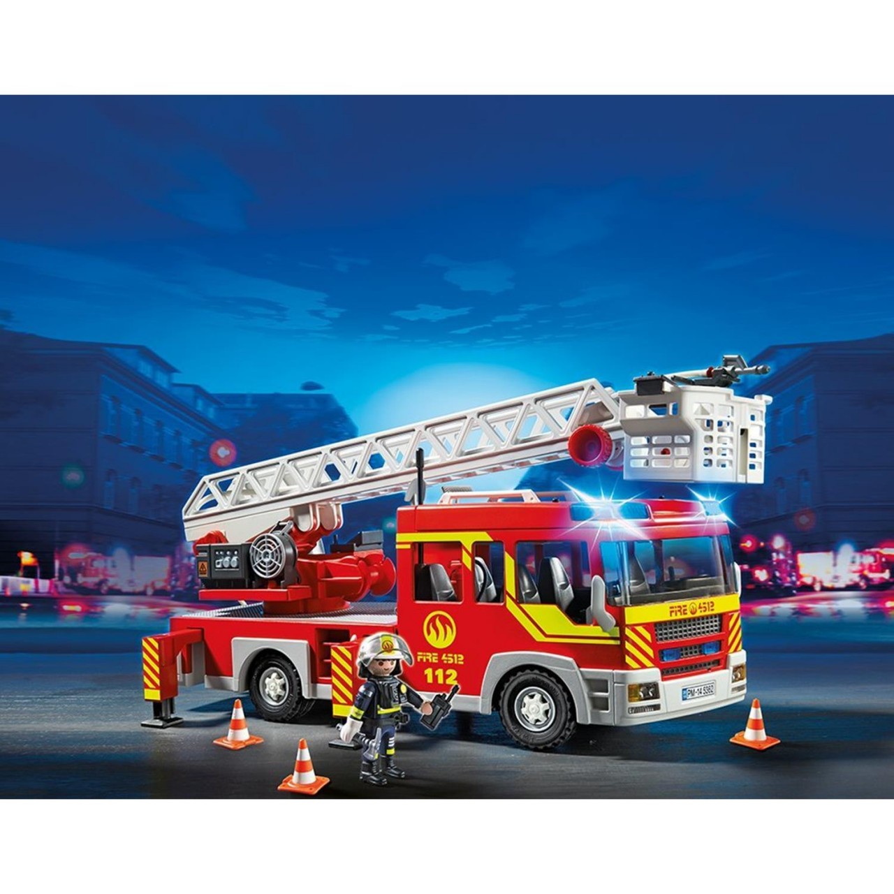 Playmobil 5362 Feuerwehr-Leiterfahrzeug mit Licht und Sound