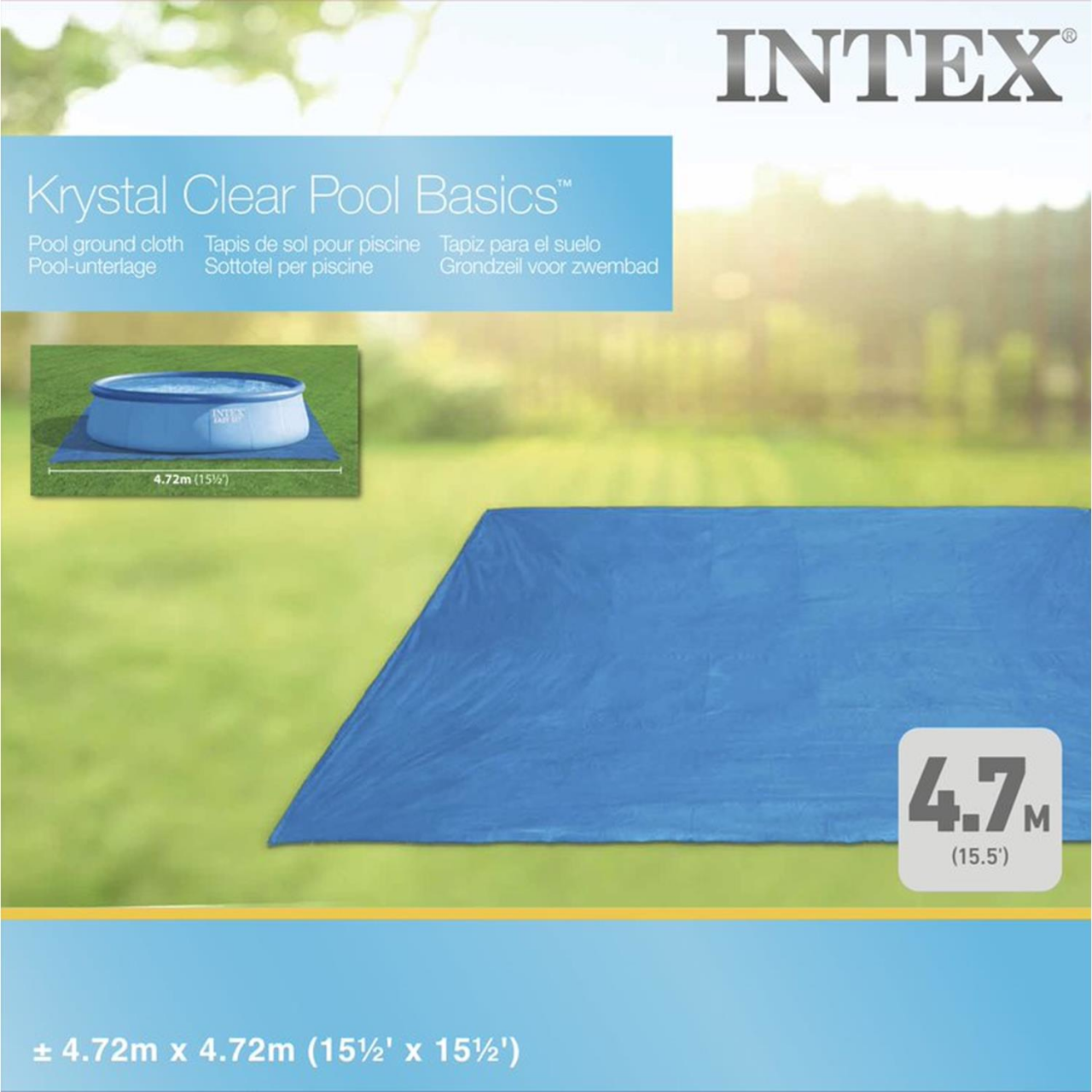 Intex Bodenplane Bodenschutzplane Pool 472x472cm für Easy Set und Frame Pools