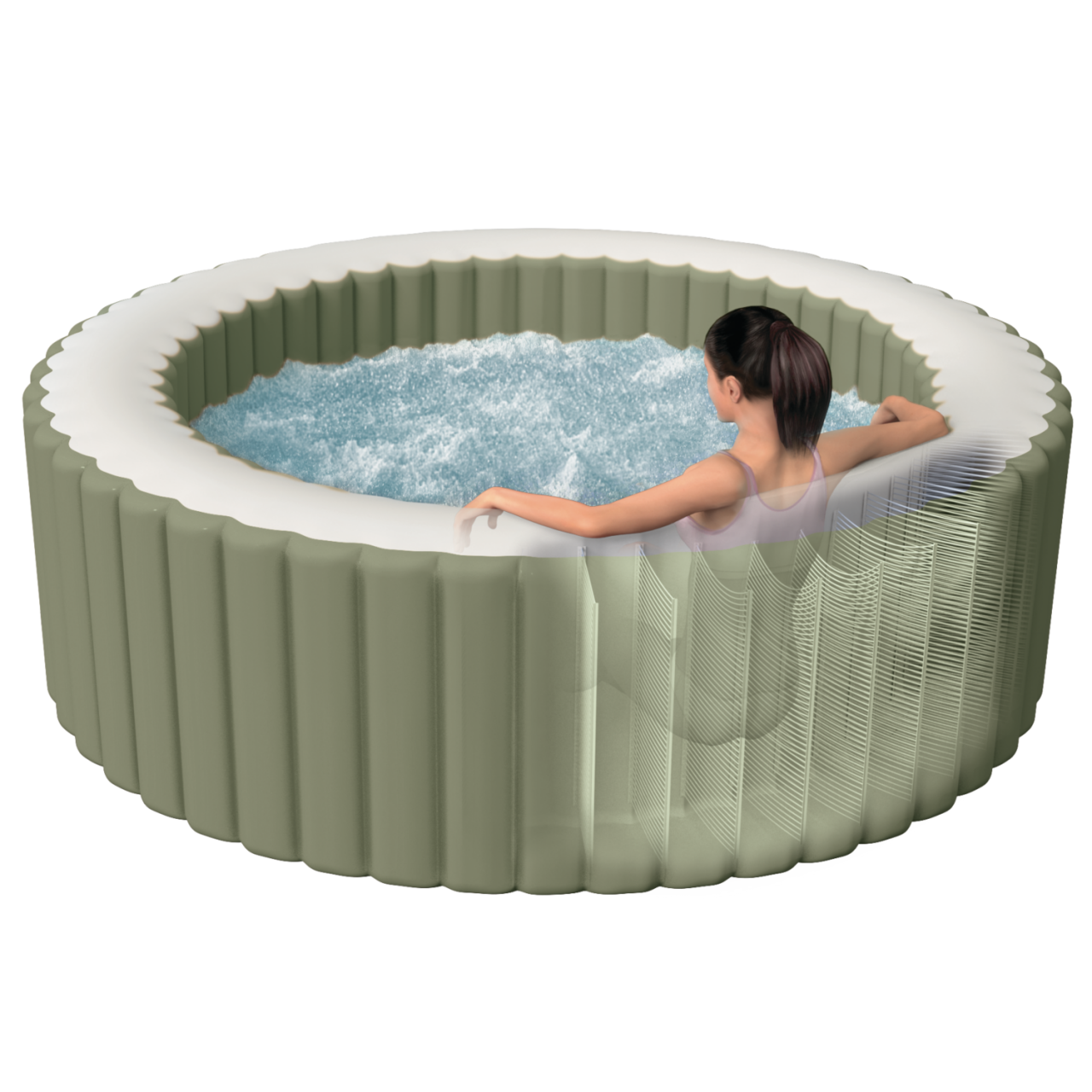 Intex 28426 Whirlpool Pure SPA Bubble Massage 196x71 cm aufblasbar 4 Personen