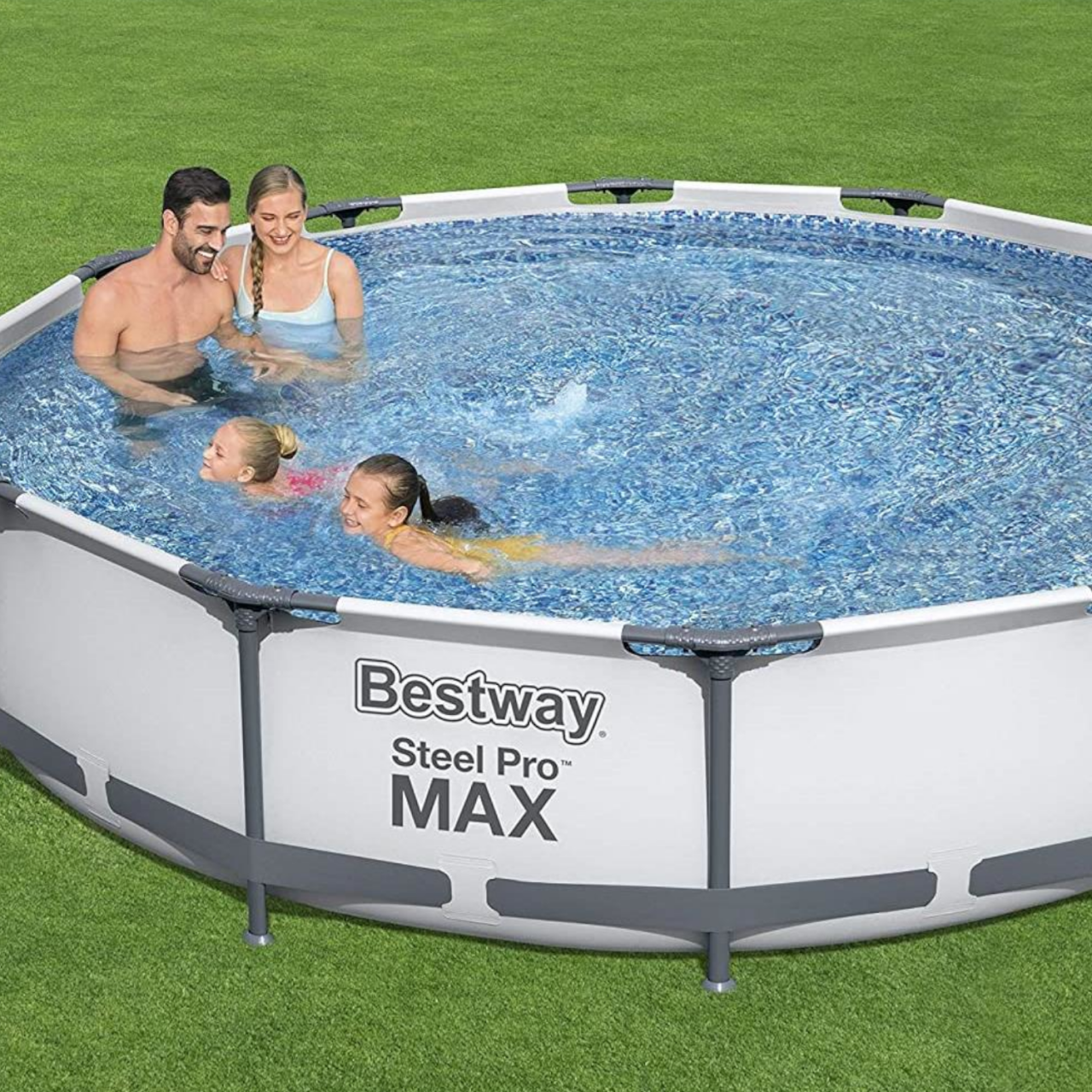 Bestway 56416 Pro Max Frame Pool Steel Pro Set Schwimmbad 366x76cm Pumpe 1.249 L/h