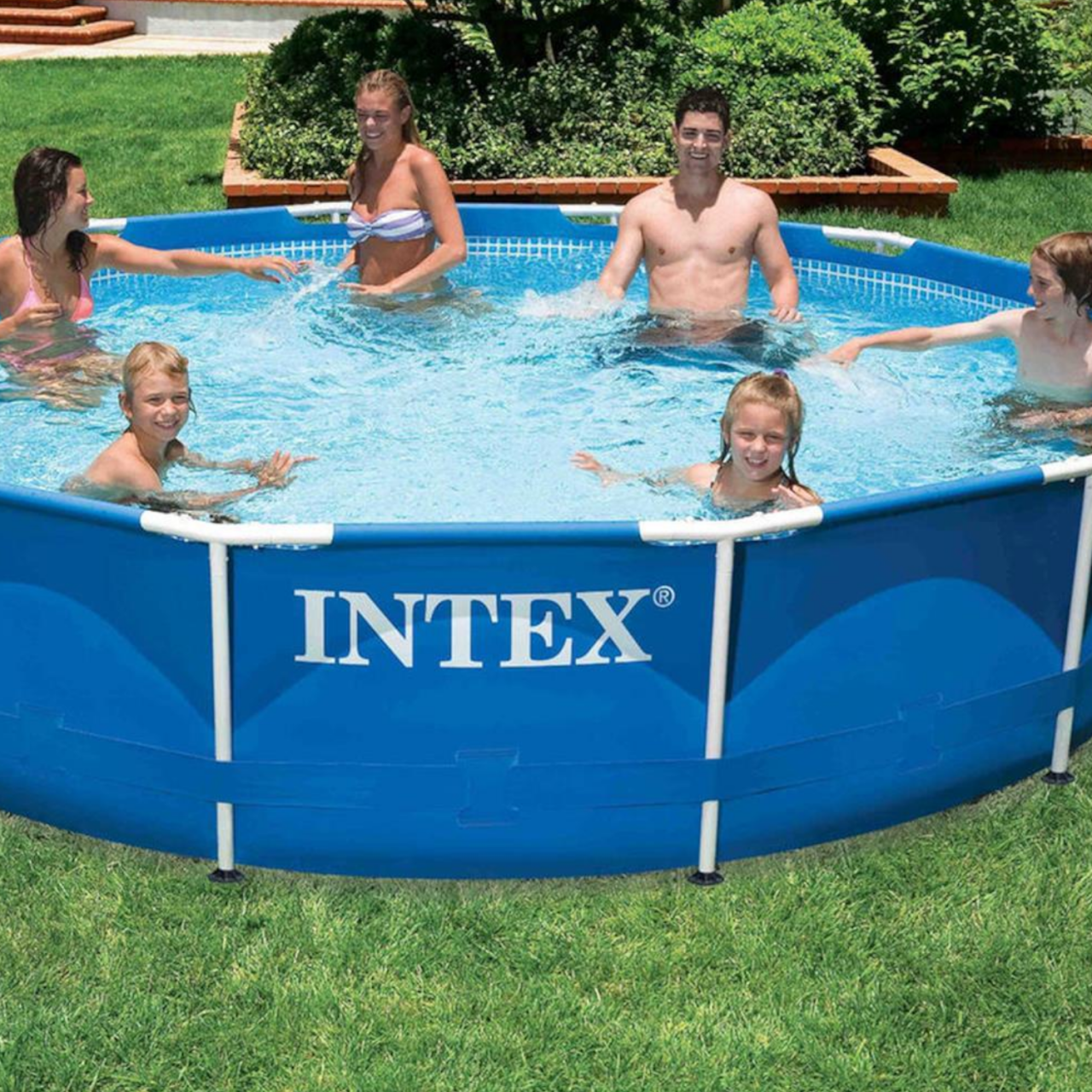 Intex 28210 Swimming Pool Metal Frame 366x76 cm Stahlrohrbecken Schwimmbecken