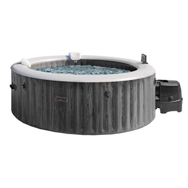 Intex 28440 Whirlpool Pure SPA Bubble Massage GreyWood 196x71 cm aufblasbar
