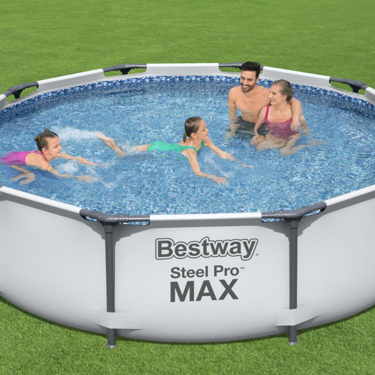 Bestway 56406 Steel Pro MAX Frame Pool Swimming Pool Schwimmbad Garten Ø305x76cm