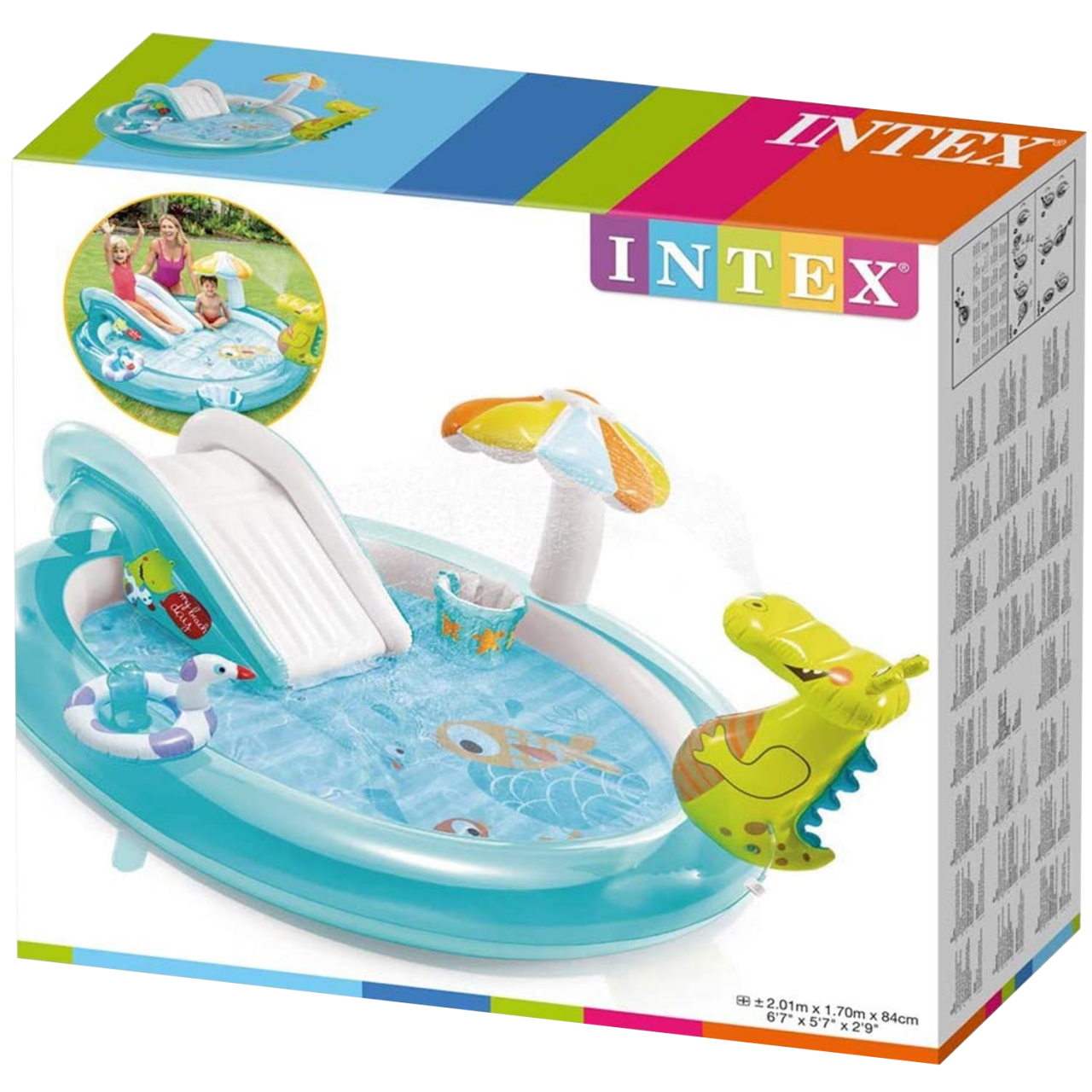 Intex Play Center Aufblasbarer Kinderpool Gator Schwimmbad 201x170x84 cm 57165