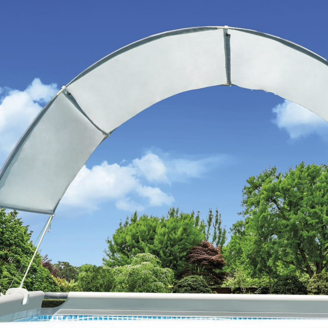 Intex 28054 Pooldach Canopy Rectangular Pool Sonnenschutz Abnehmbar Schatten