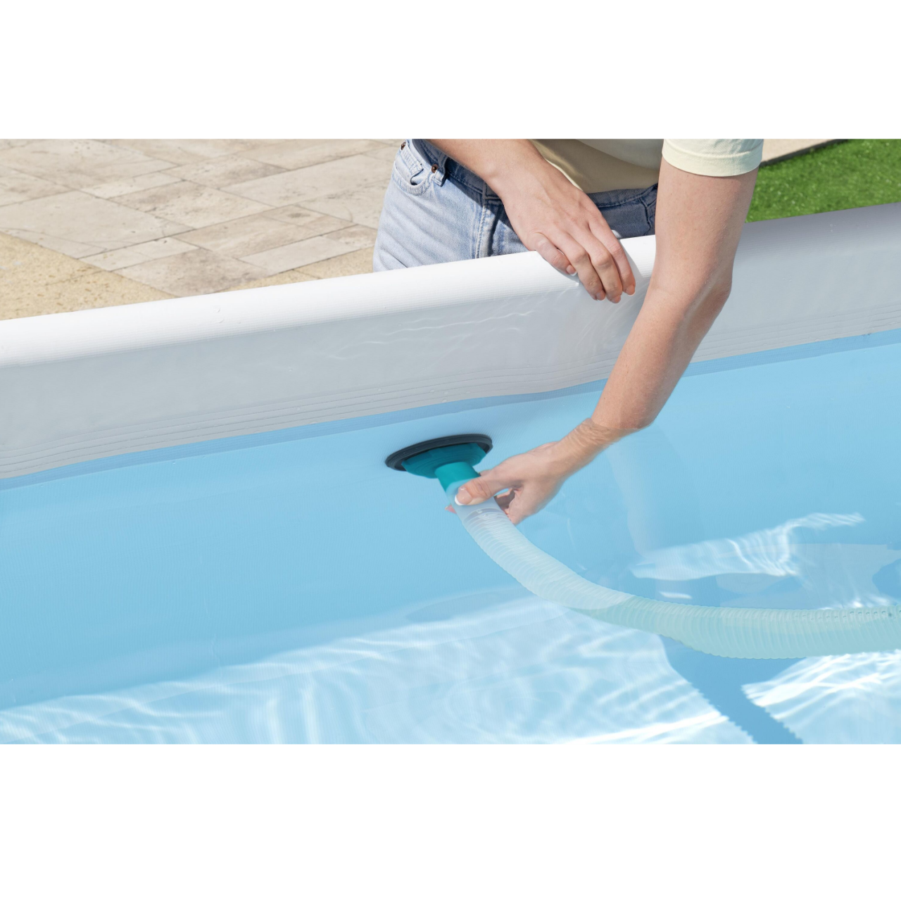 Bestway Reinigungsset Deluxe Pool mit Saugerkopf und Oberflächenskimmer 58237