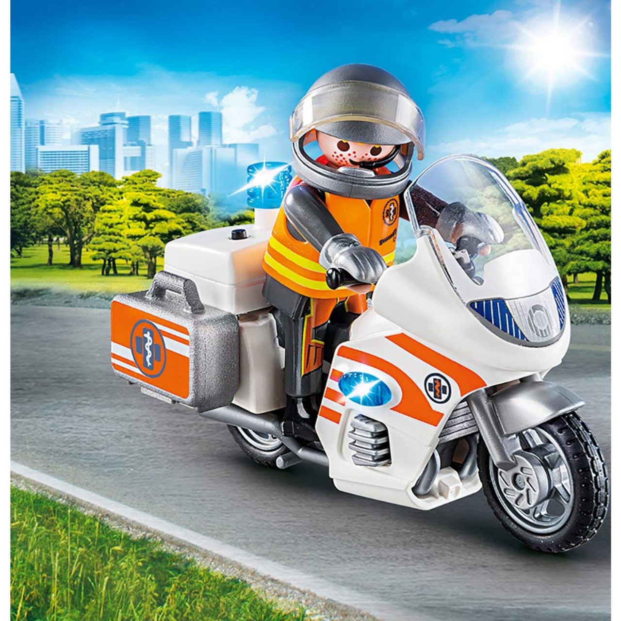 Playmobil 70051 Notarzt-Motorrad mit Blinklicht