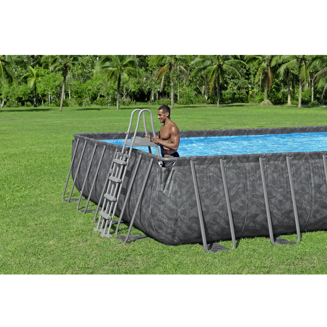 Bestway 561KJ APX365 Winterfestes Frame Pool Komplett-Set 956x488x132cm