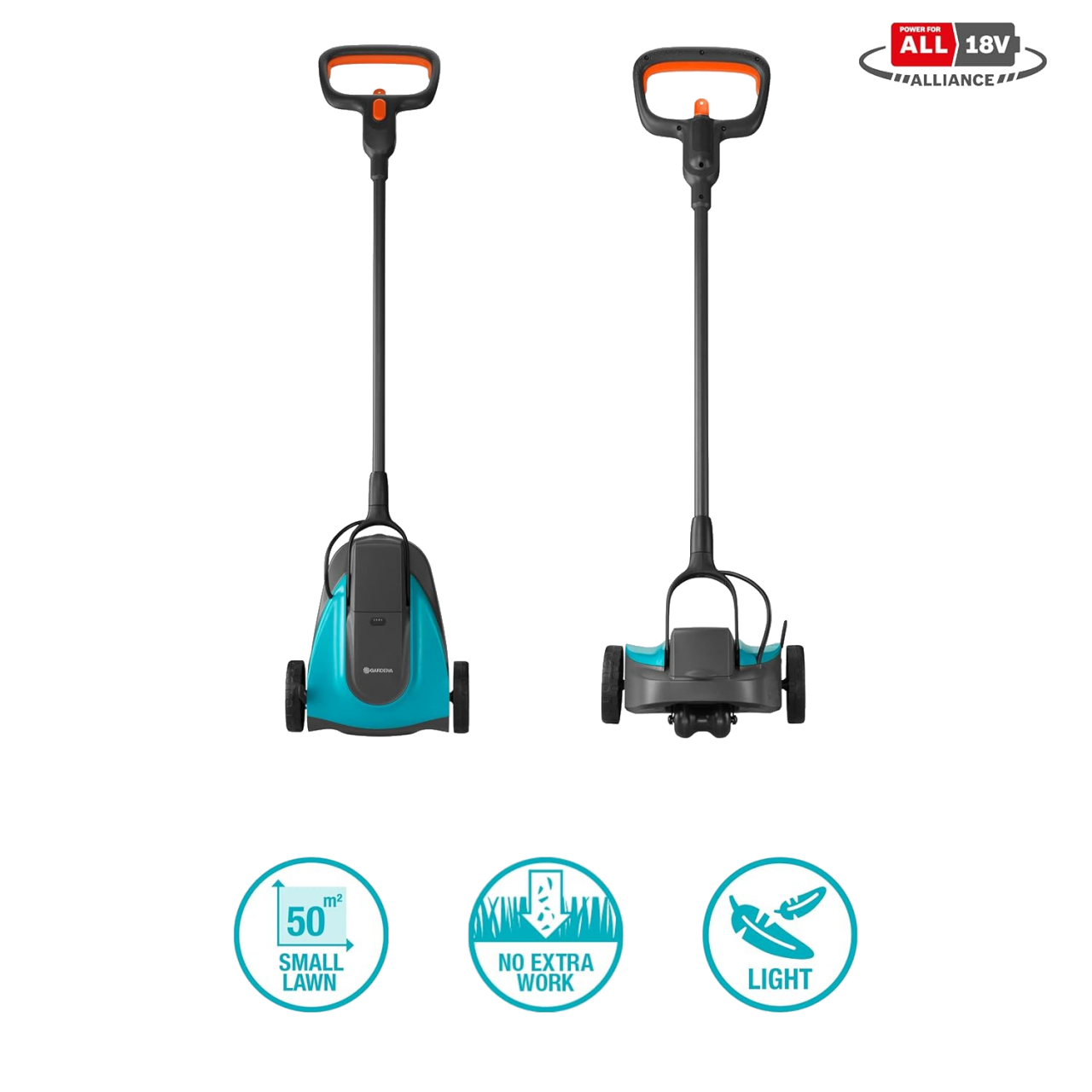 Gardena 14620-20 Akku-Rasenmäher HandyMower 22/18V P4A Ready-To-Use Set Mäher